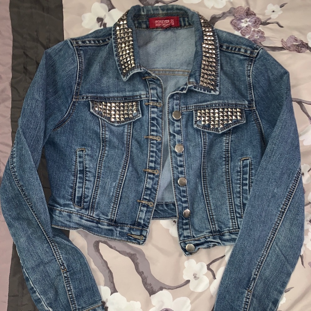 Studded jean jacket